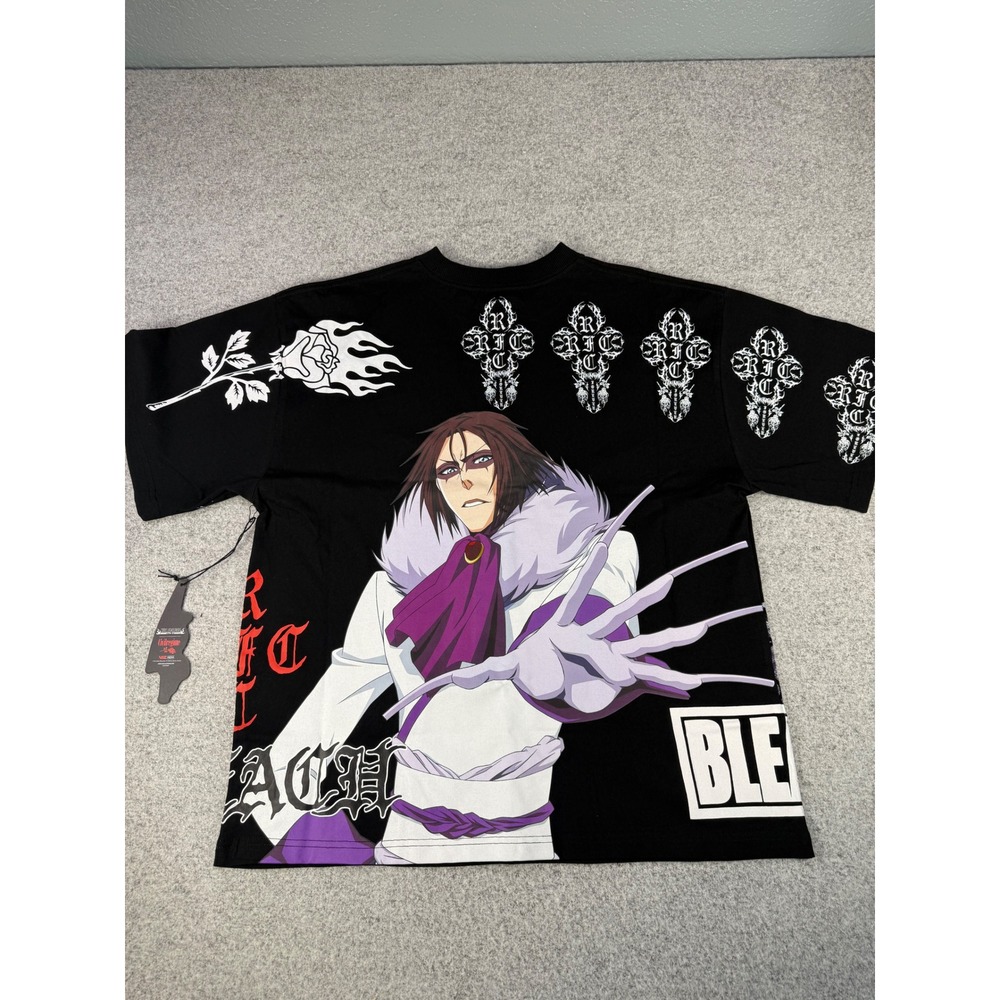 Civil Regime x Bleach Aizen Roses From Concrete Black Graphic T-Shirt Medium NWT